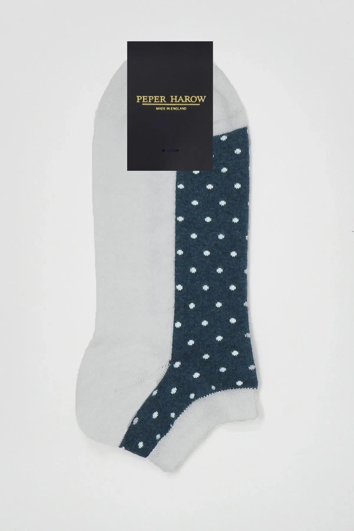 Polka Men's Organic Trainer Socks Bundle - White & Khaki