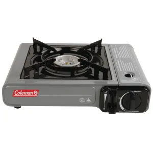 Portable Single Burner Butane Gas Camping Stove - Gray