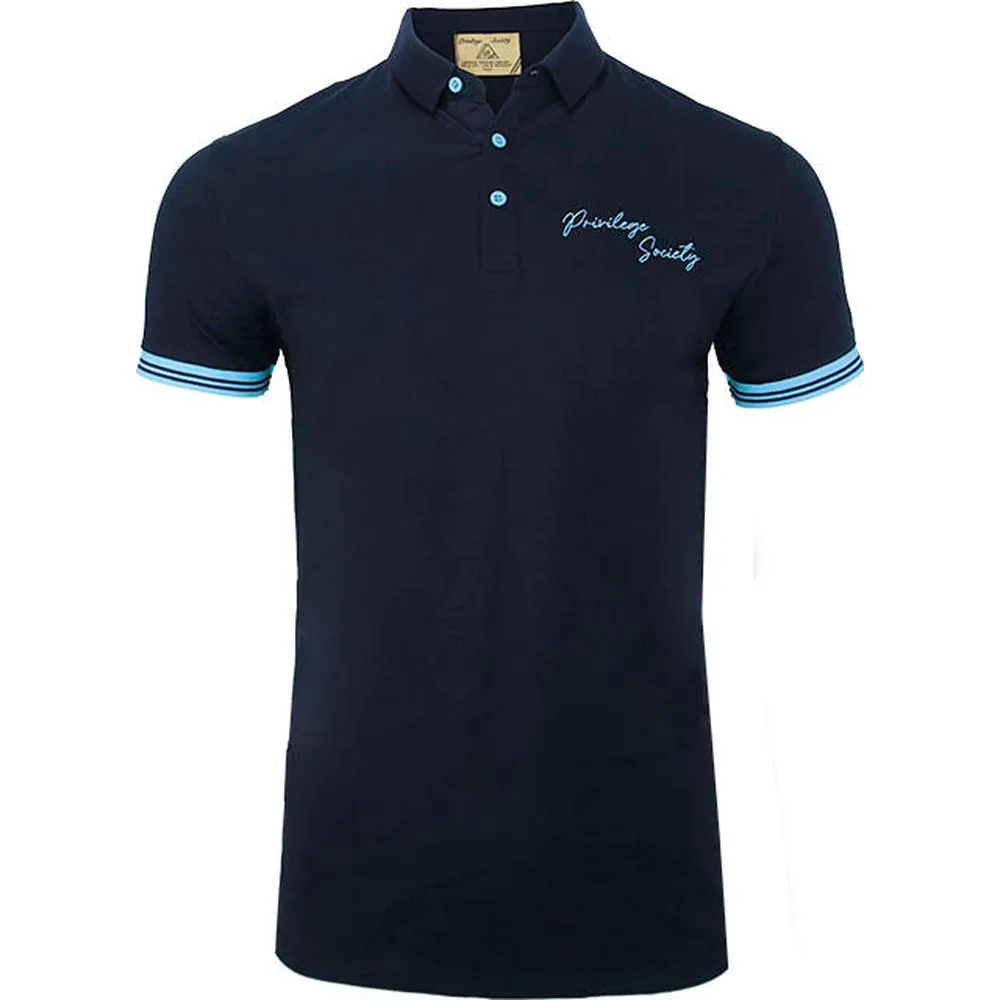 PS Script Polo Shirt , Navy/Red