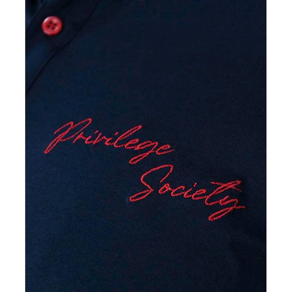 PS Script Polo Shirt , Navy/Red