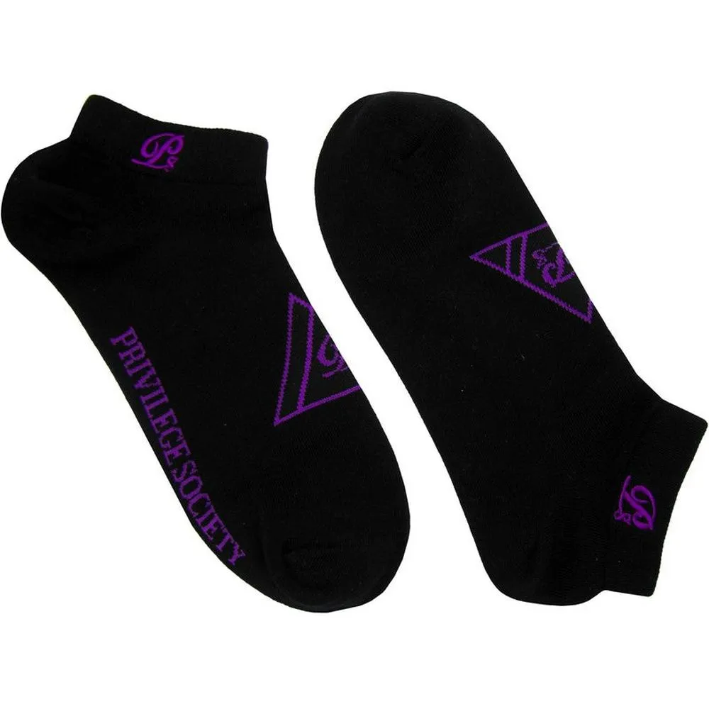 PS Triangle Socks 2 Pack, Black / Purple
