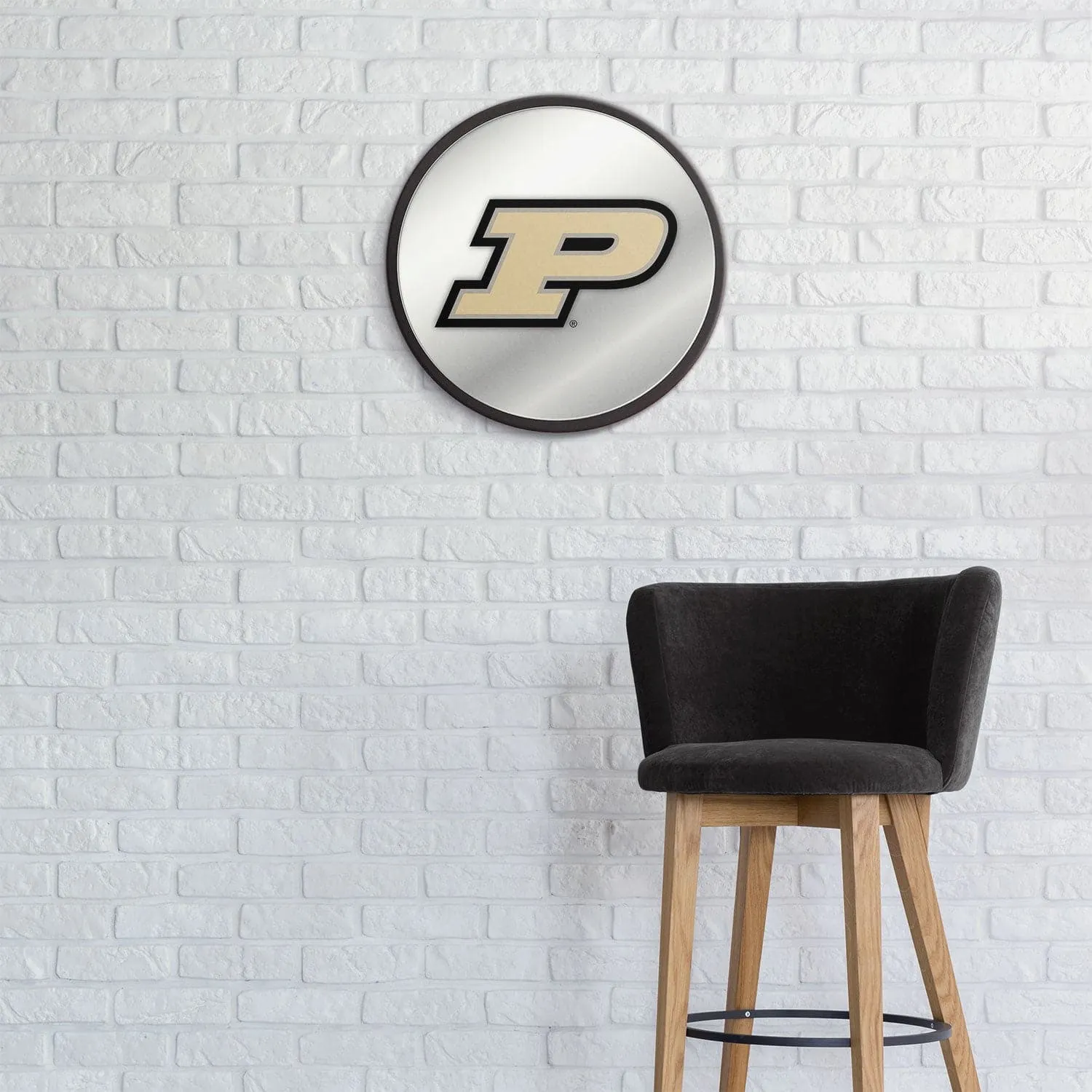 Purdue Boilermakers: Modern Disc Mirrored Wall Sign