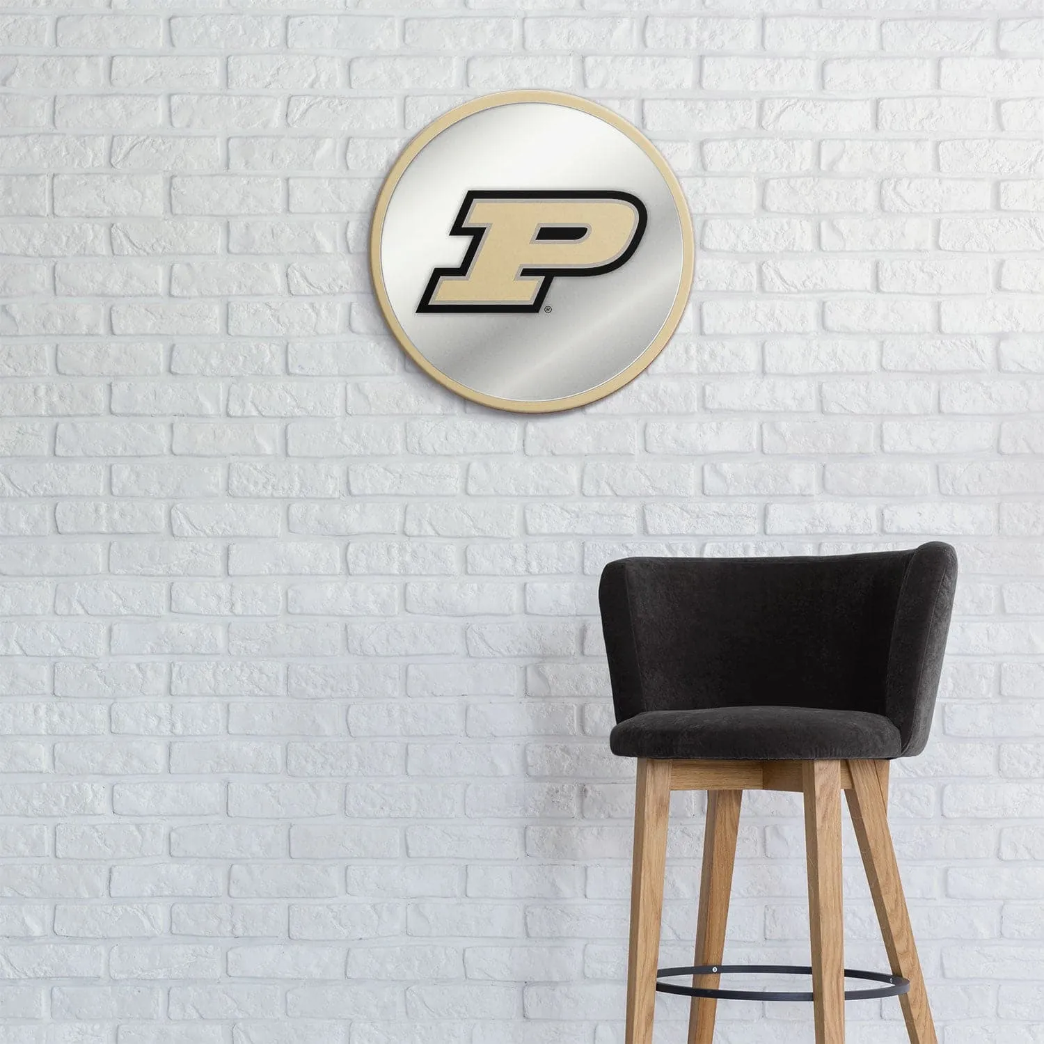 Purdue Boilermakers: Modern Disc Mirrored Wall Sign