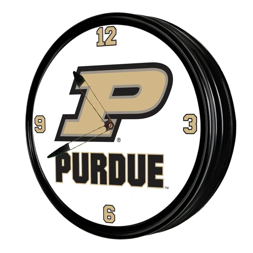 Purdue Boilermakers: Retro Lighted Wall Clock