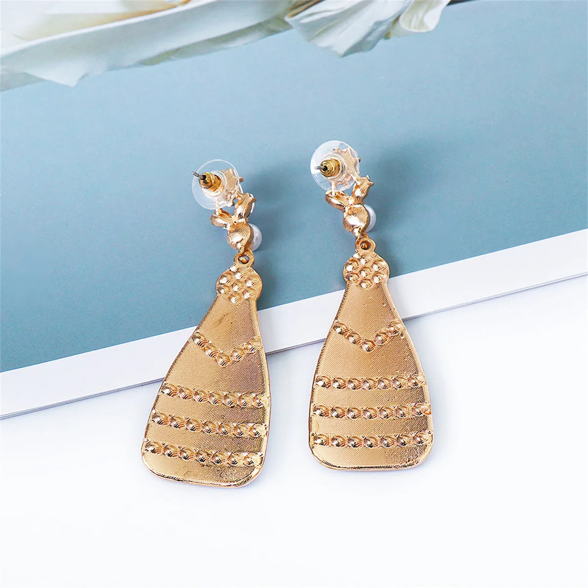 Purple Enamel & Cubic Zirconia 18K Gold-Plated Bottle Drop Earrings