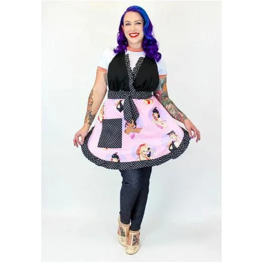 Purple Pin Up Apron by Hemet