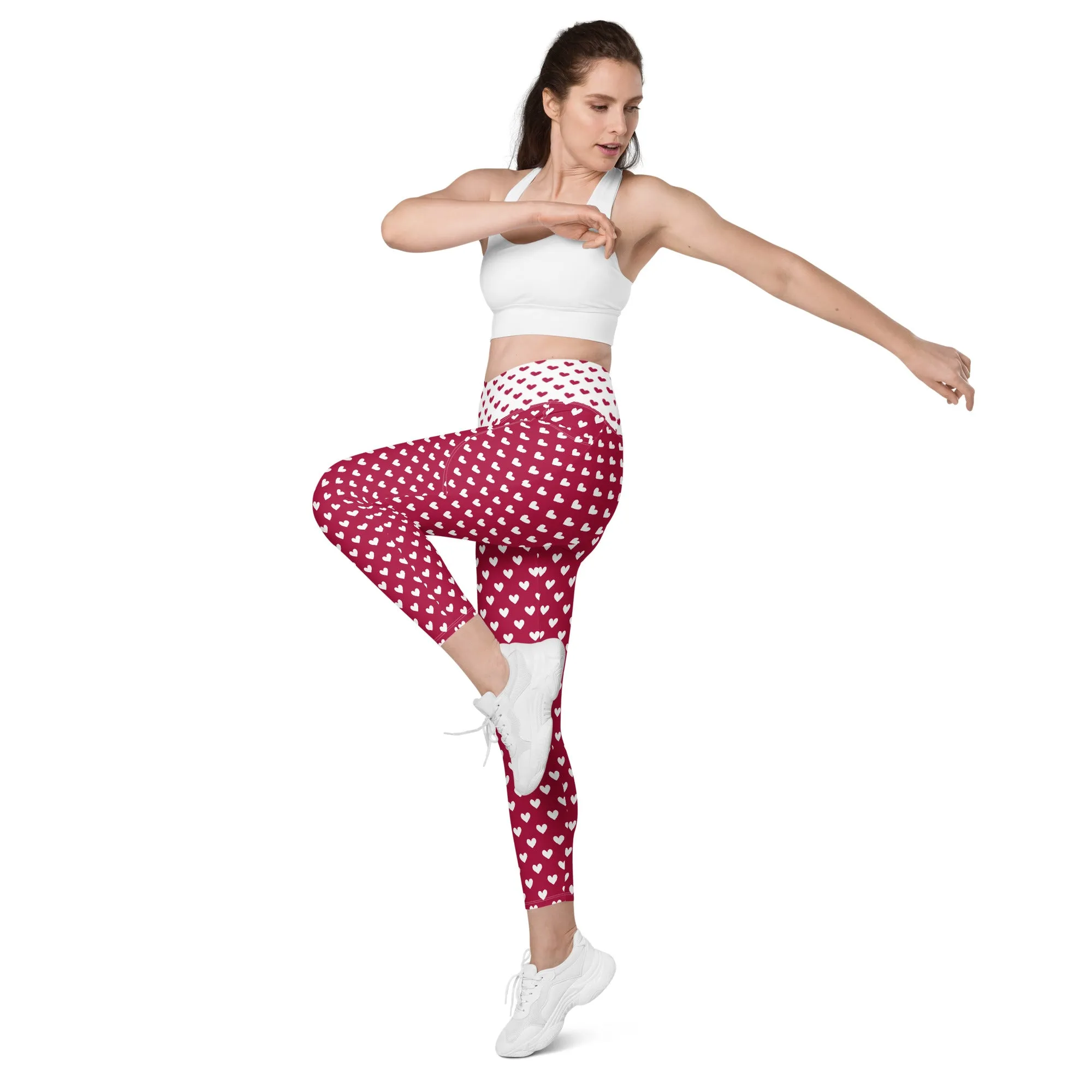 Queen of Hearts Crossover Leggings (with Pockets!) V2