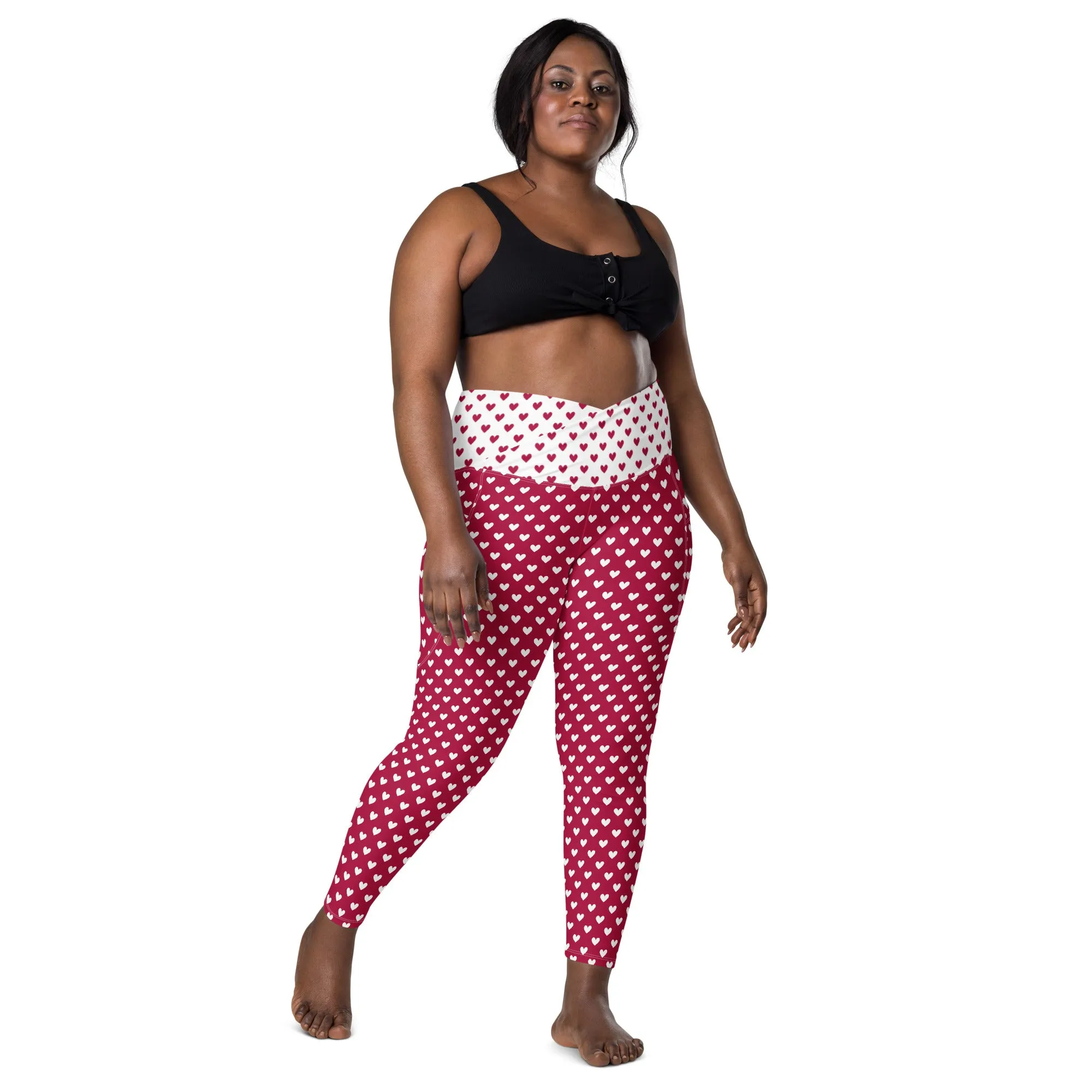 Queen of Hearts Crossover Leggings (with Pockets!) V2