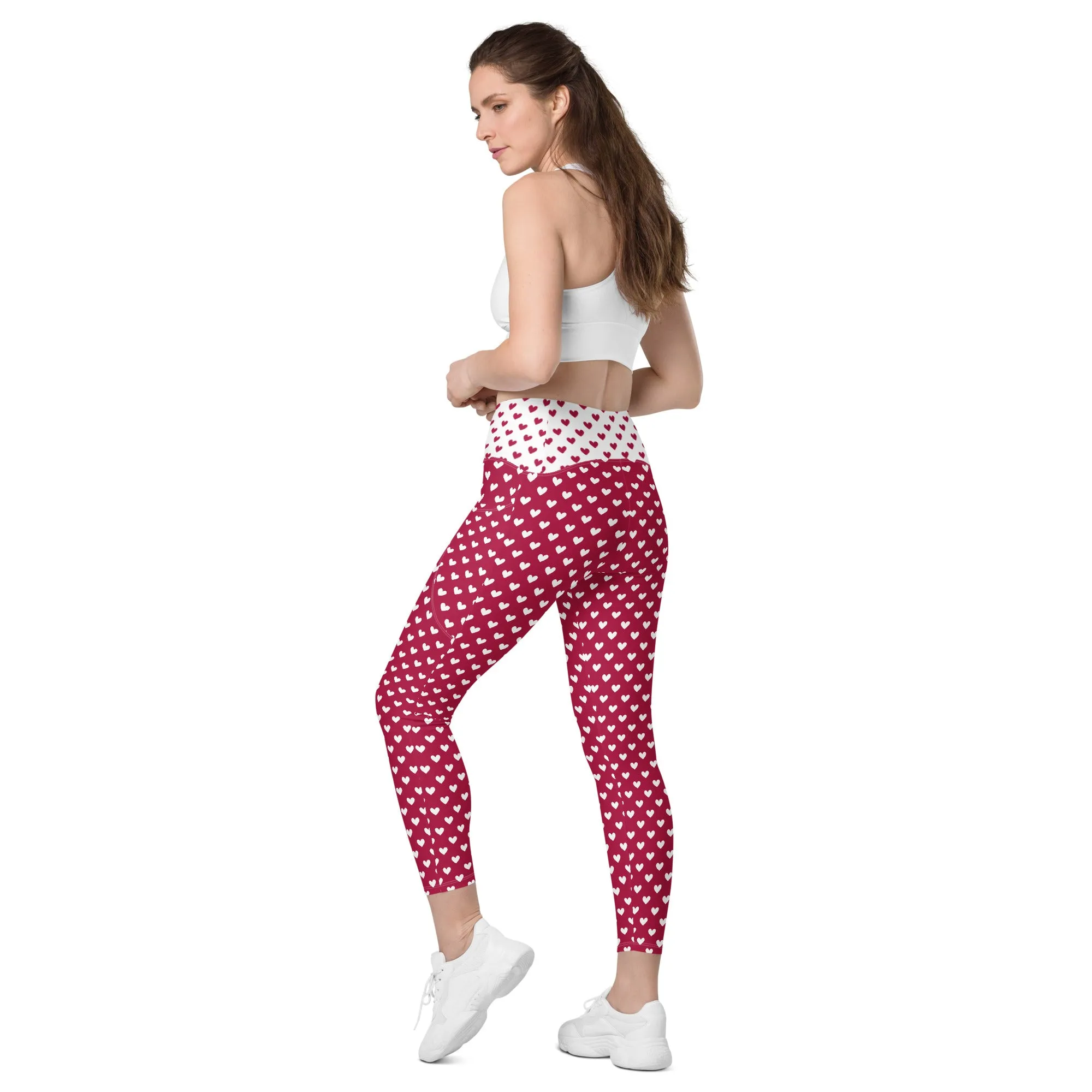 Queen of Hearts Crossover Leggings (with Pockets!) V2
