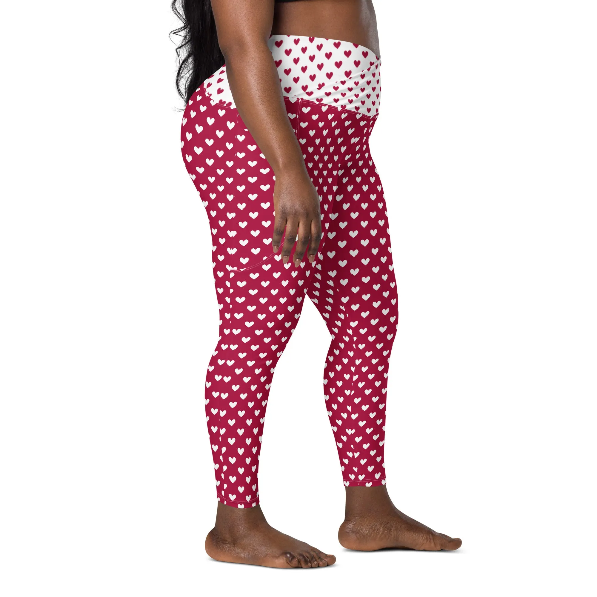 Queen of Hearts Crossover Leggings (with Pockets!) V2
