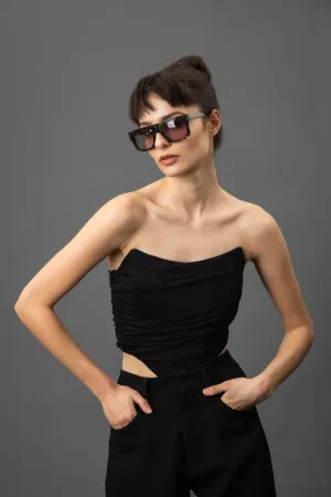 Raven Black Corset Top – Elegant, Bold, and Timeless