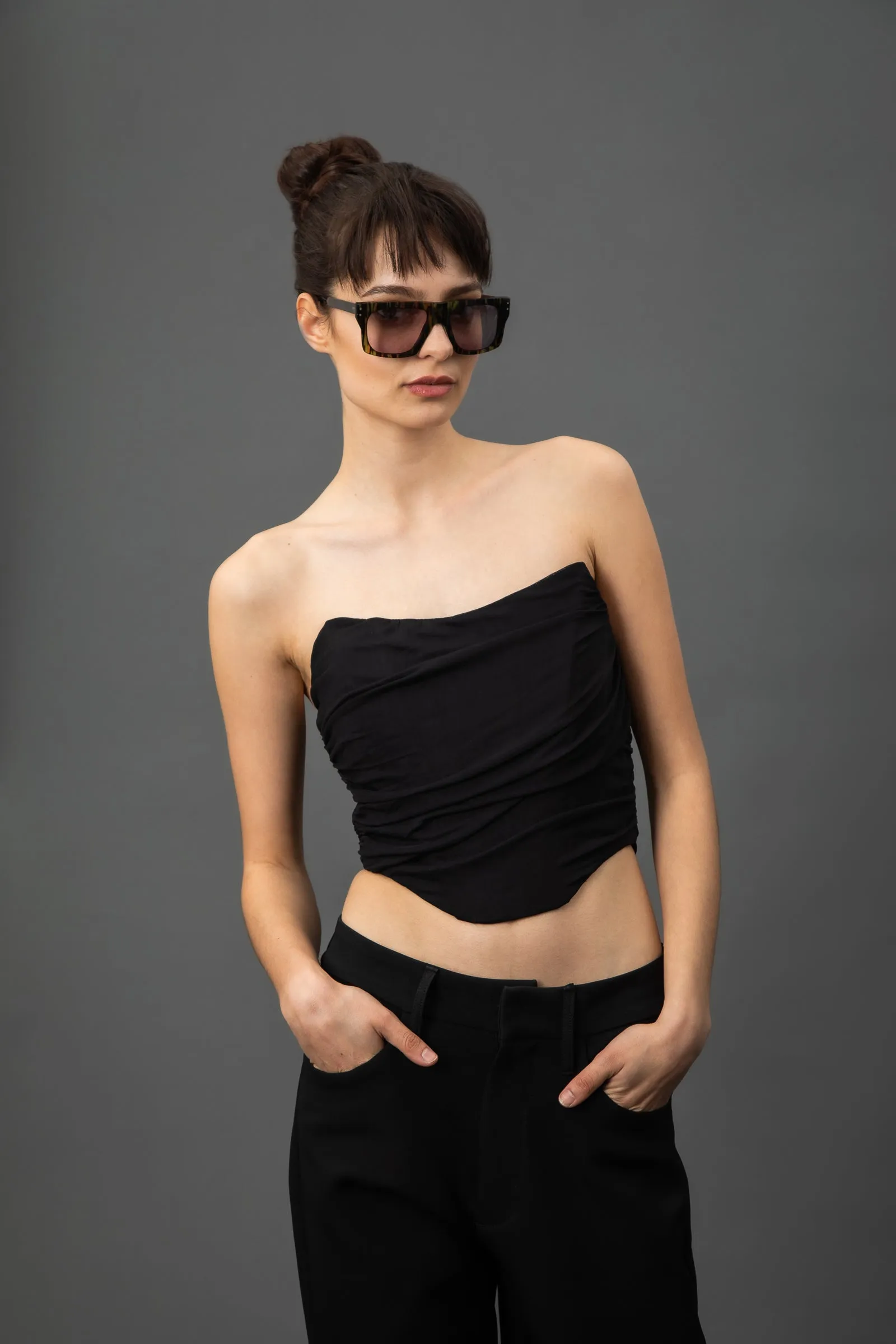 Raven Black Corset Top – Elegant, Bold, and Timeless