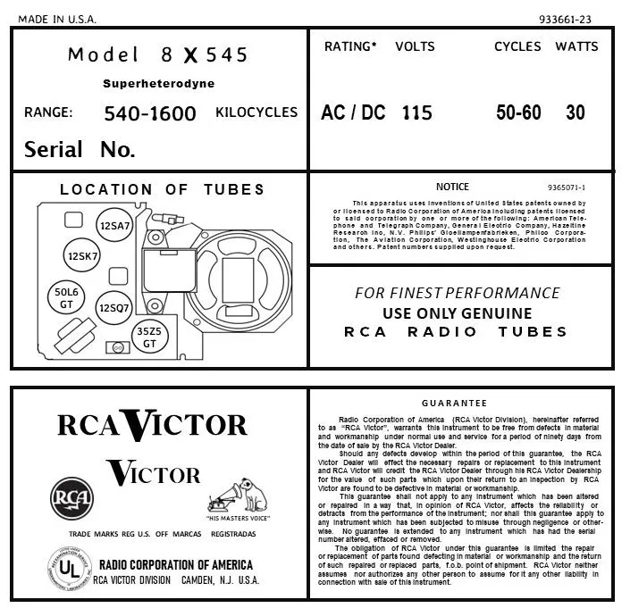 RCA-8X545