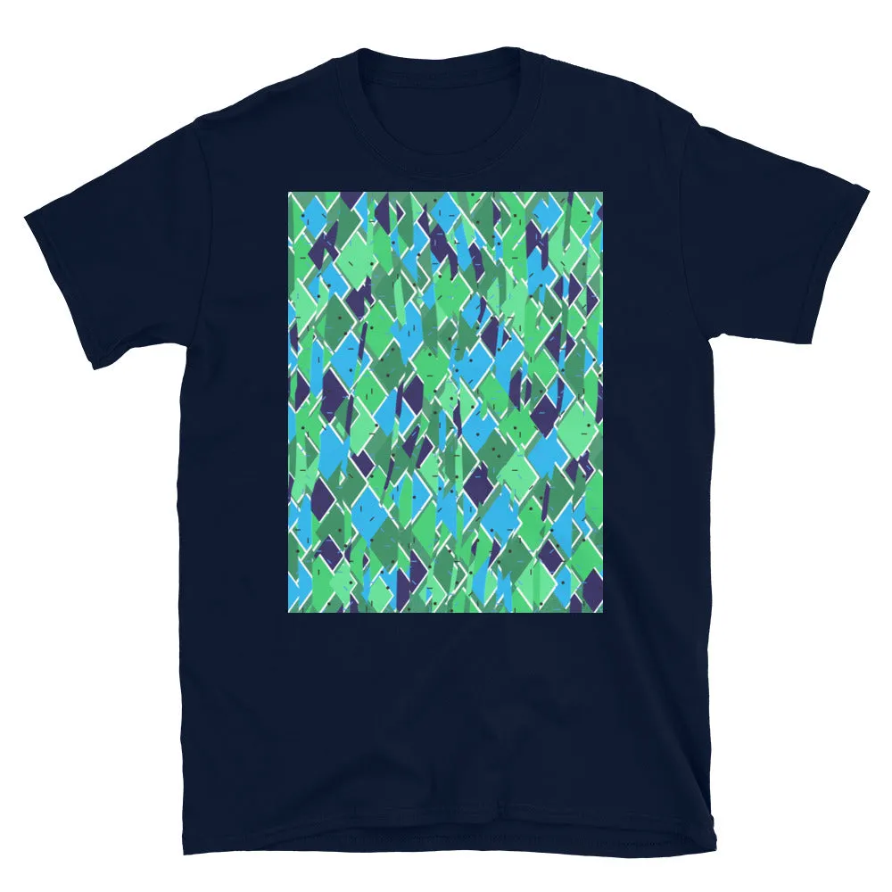 Retro 60s Style Short-Sleeve Unisex T-Shirt | Turquoise | Broken Memphis