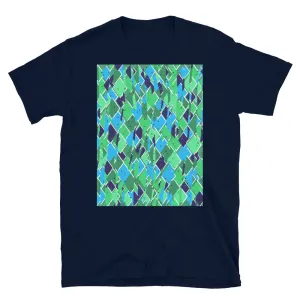 Retro 60s Style Short-Sleeve Unisex T-Shirt | Turquoise | Broken Memphis