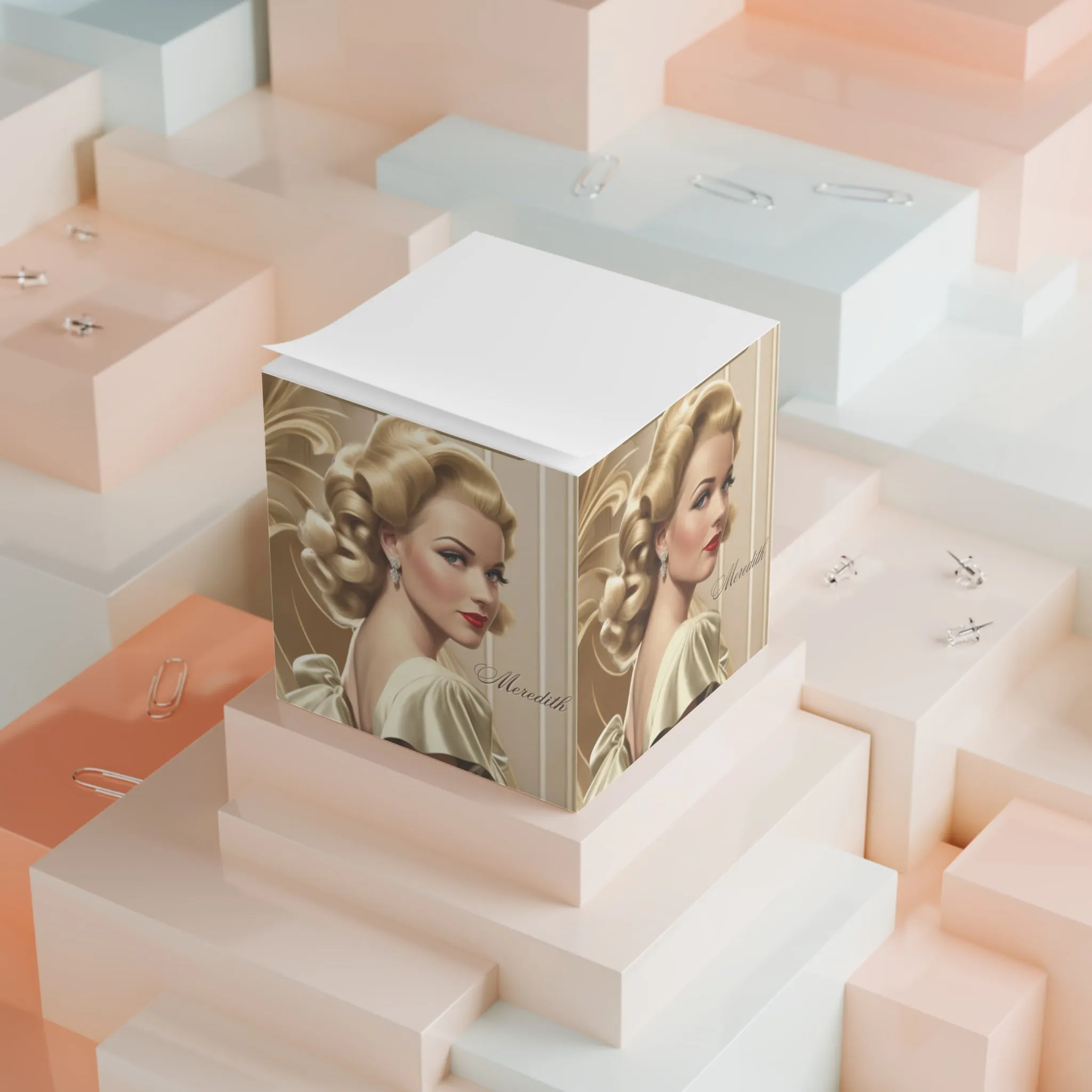 Retro Glam Girls (Meredith) Note Cube