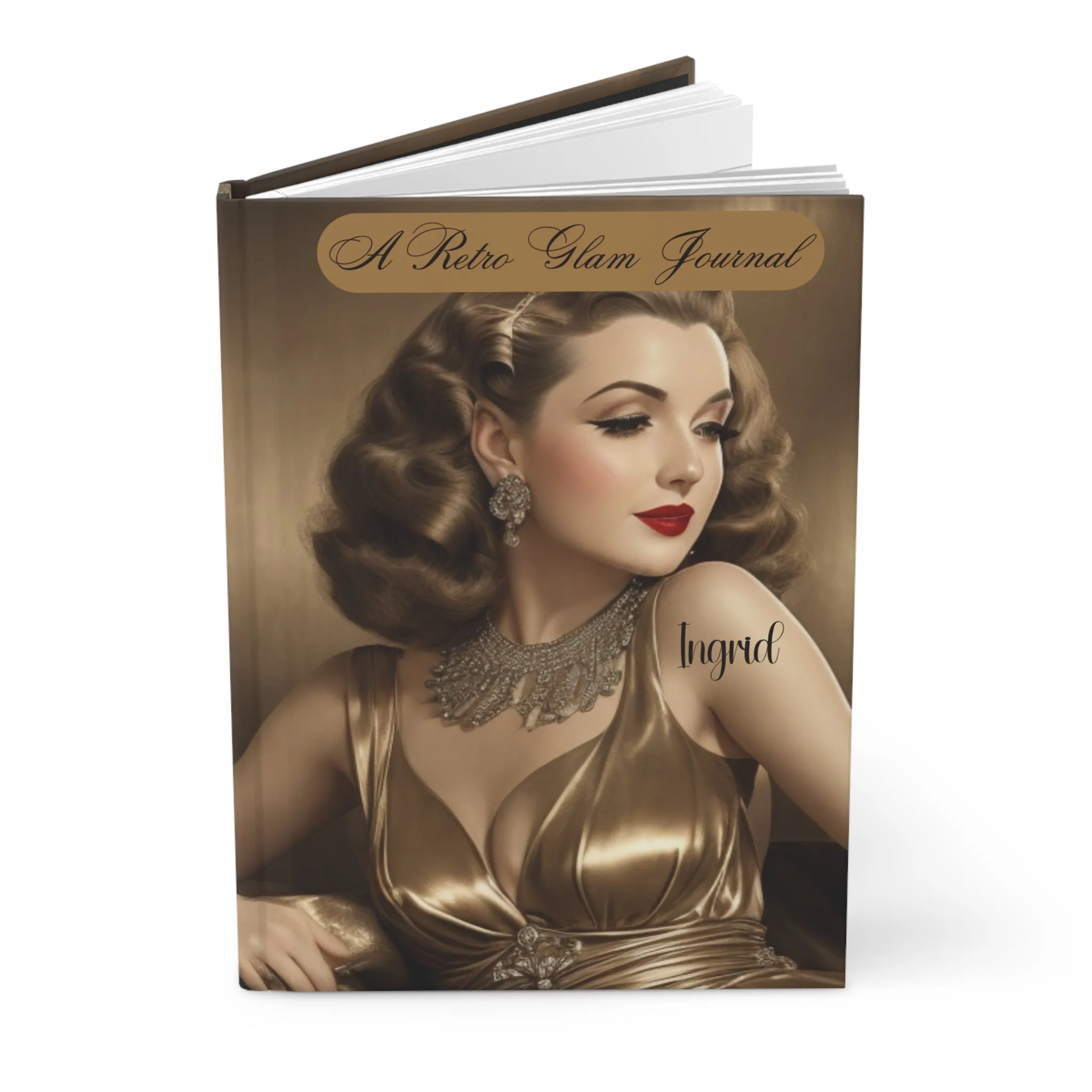 Retro Glam (Ingrid) Hardcover Journal Matte