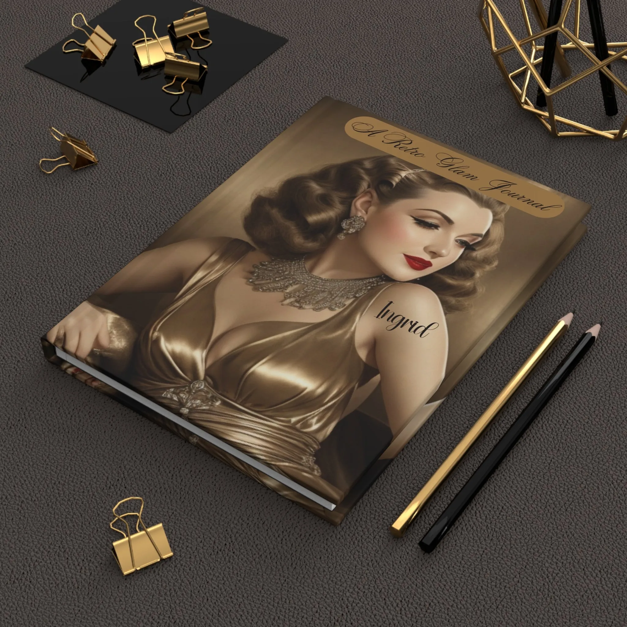Retro Glam (Ingrid) Hardcover Journal Matte