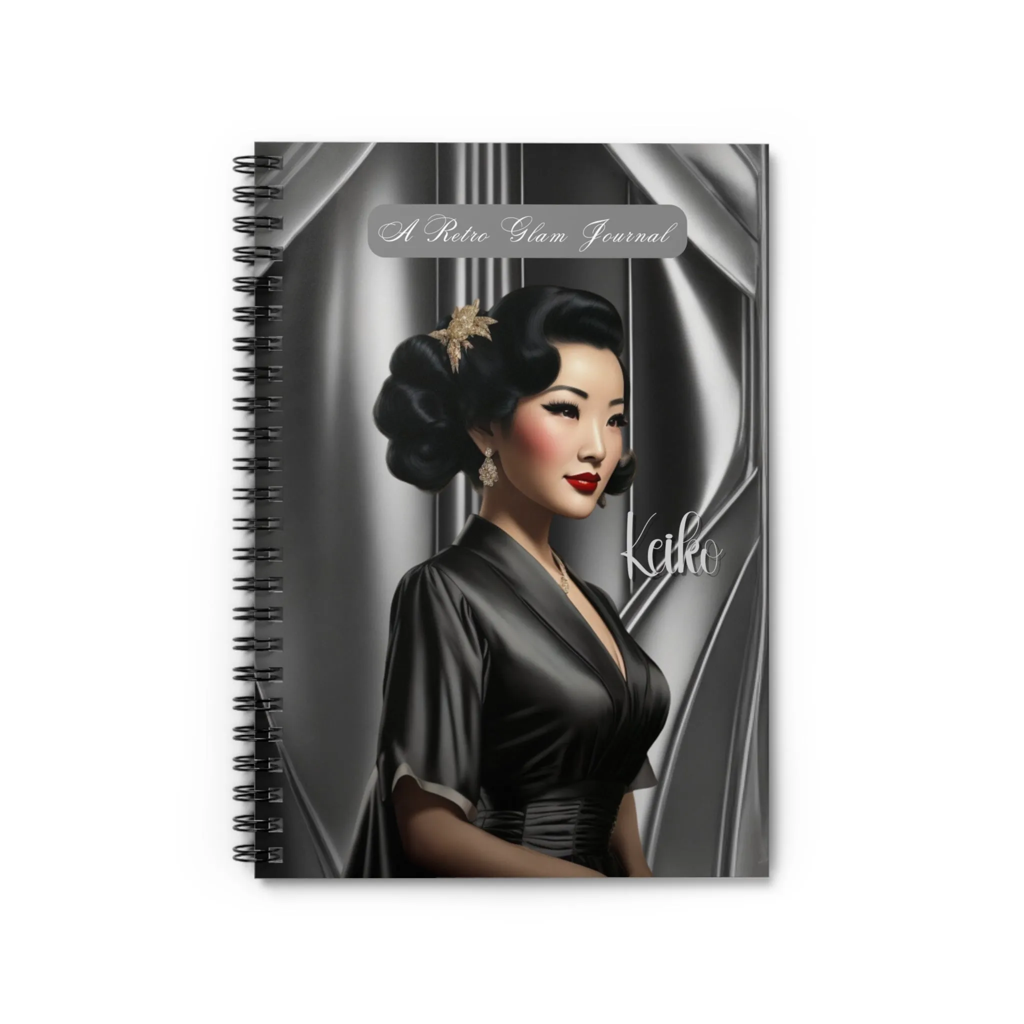 Retro Glam (Keiko) Spiral Notebook - Ruled Line
