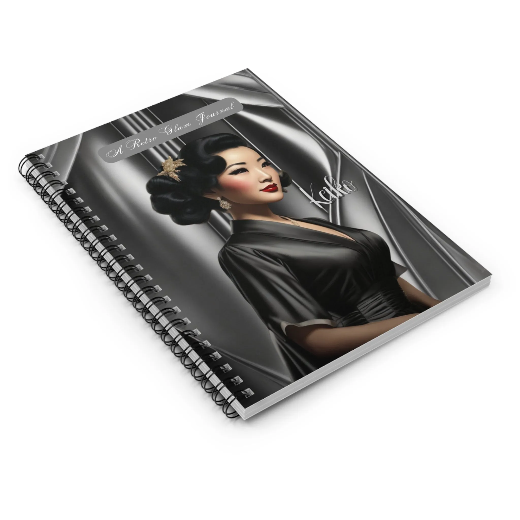 Retro Glam (Keiko) Spiral Notebook - Ruled Line