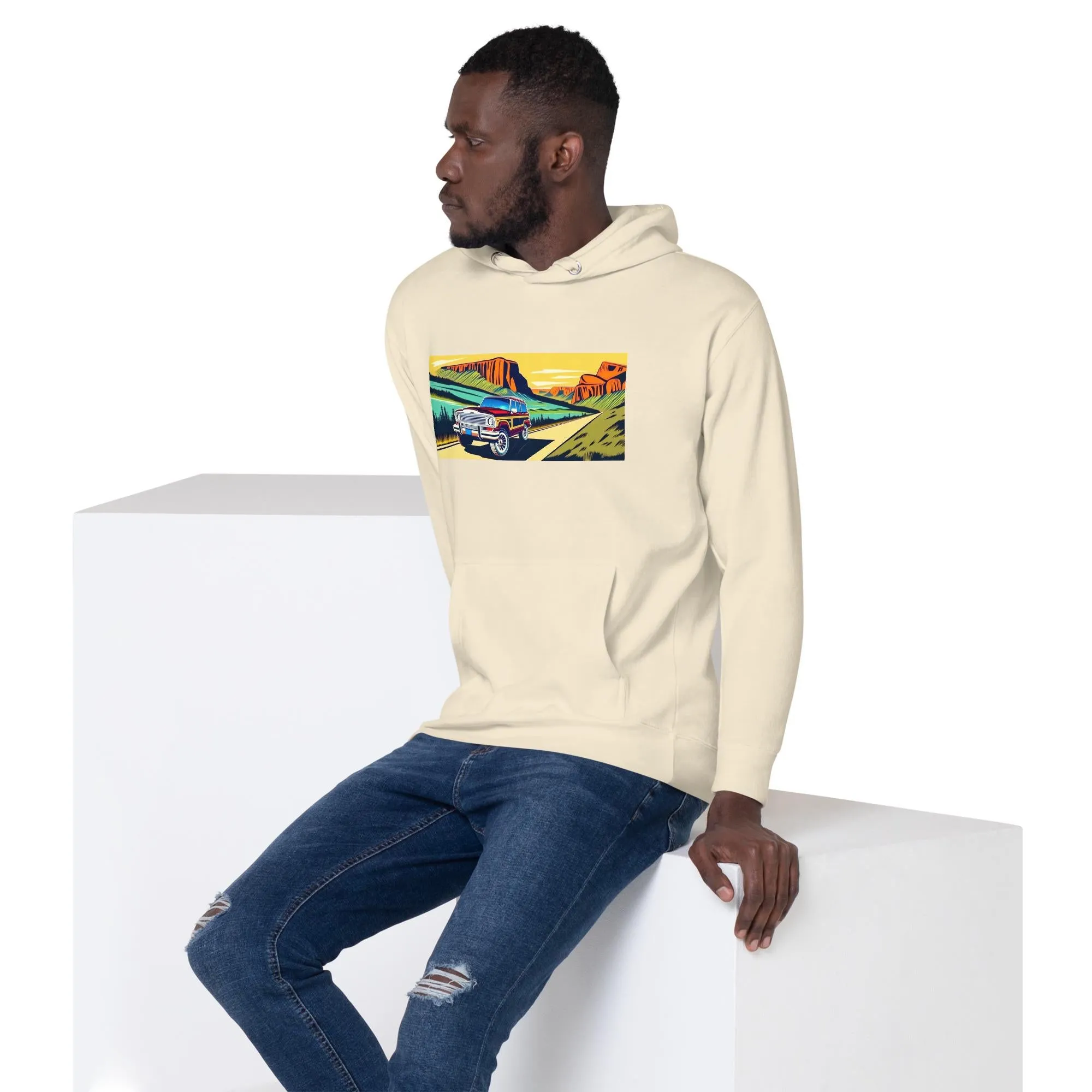 Retro Jeep Wagoneer Yosemite Adventure Hoodie