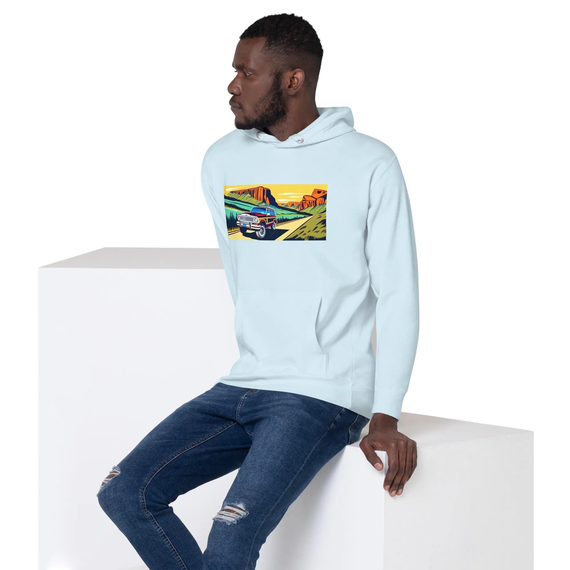 Retro Jeep Wagoneer Yosemite Adventure Hoodie