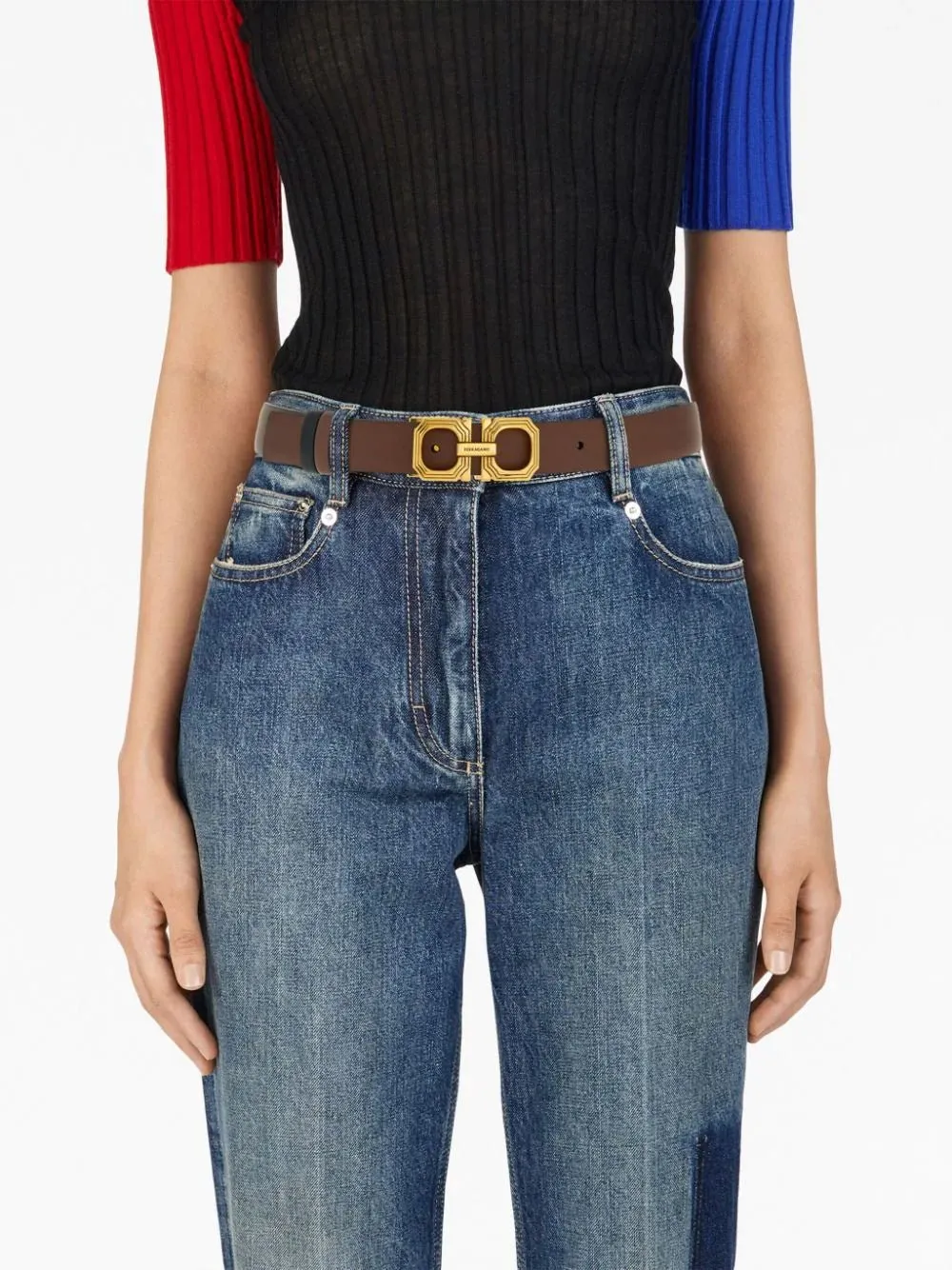Reversible And Adjustable Gancini Belt