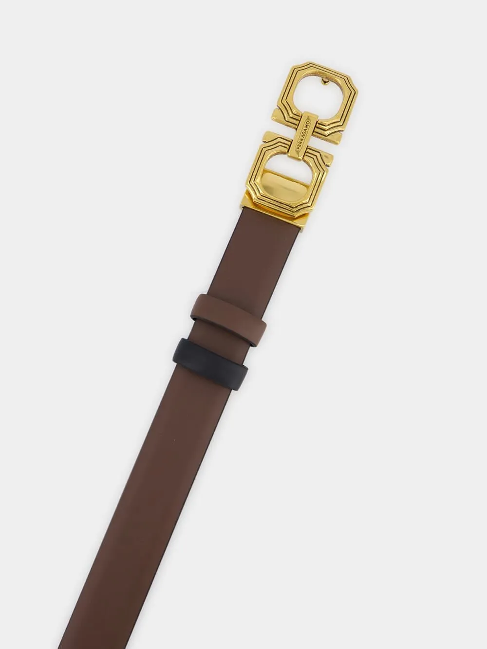 Reversible And Adjustable Gancini Belt