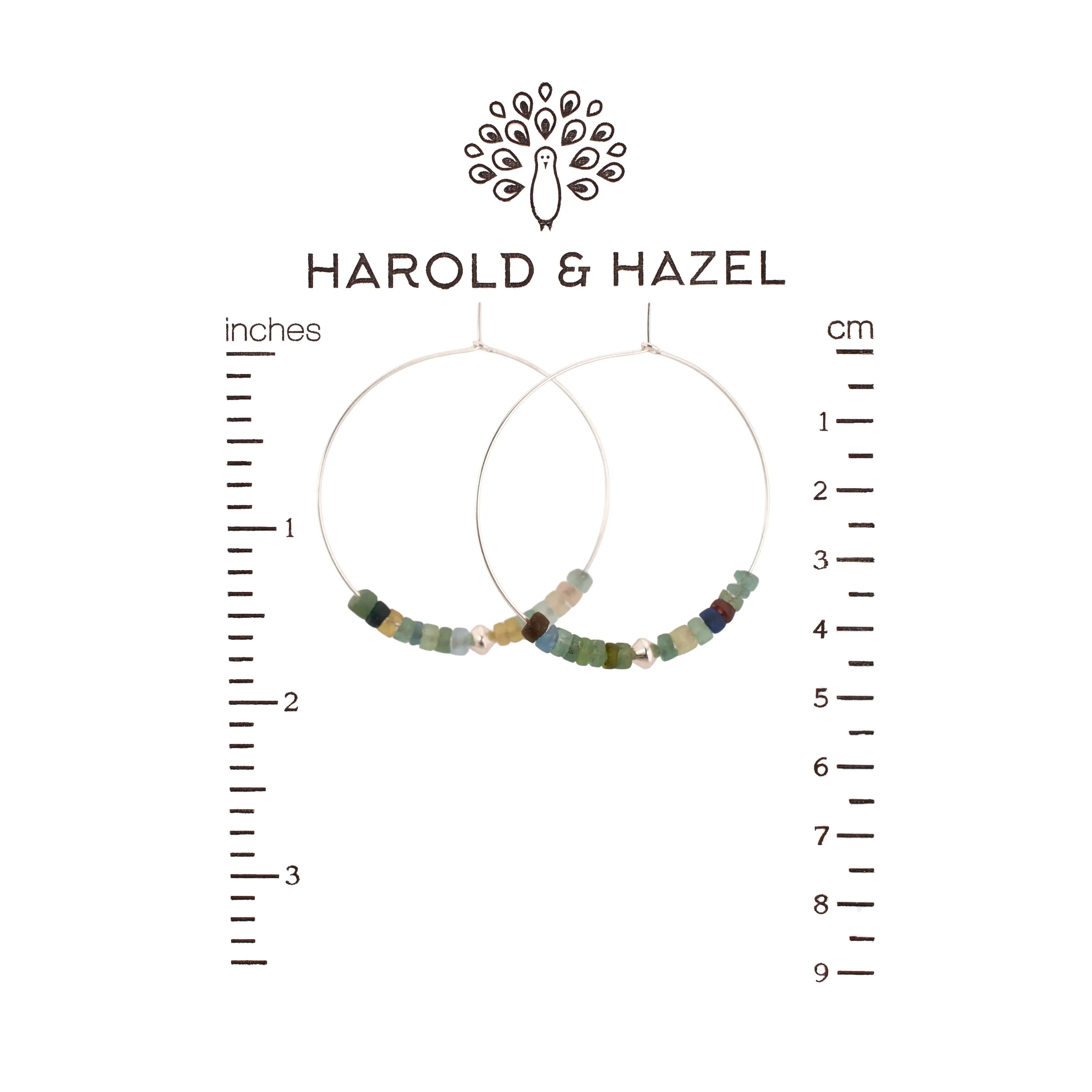 Roman Glass Hoop Earrings