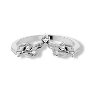 Round Diamond Curved Contour Band