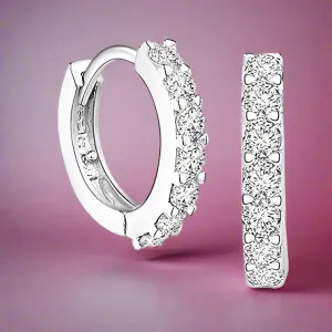 Round Zircon Hoops