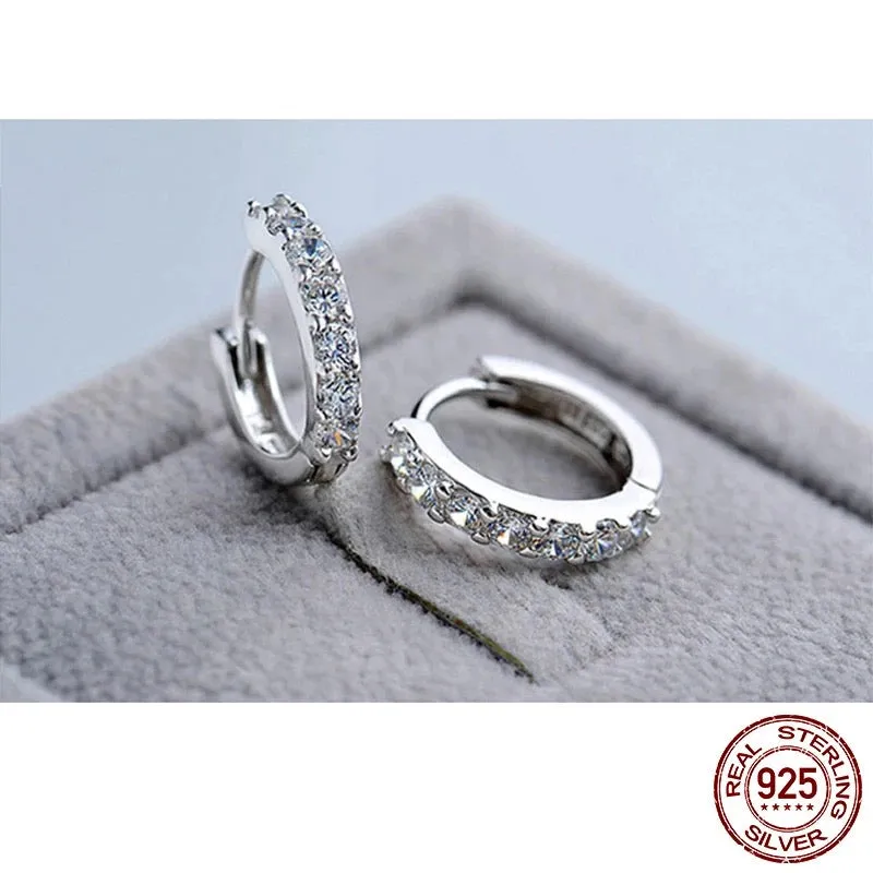 Round Zircon Hoops