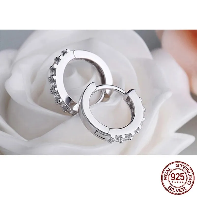 Round Zircon Hoops