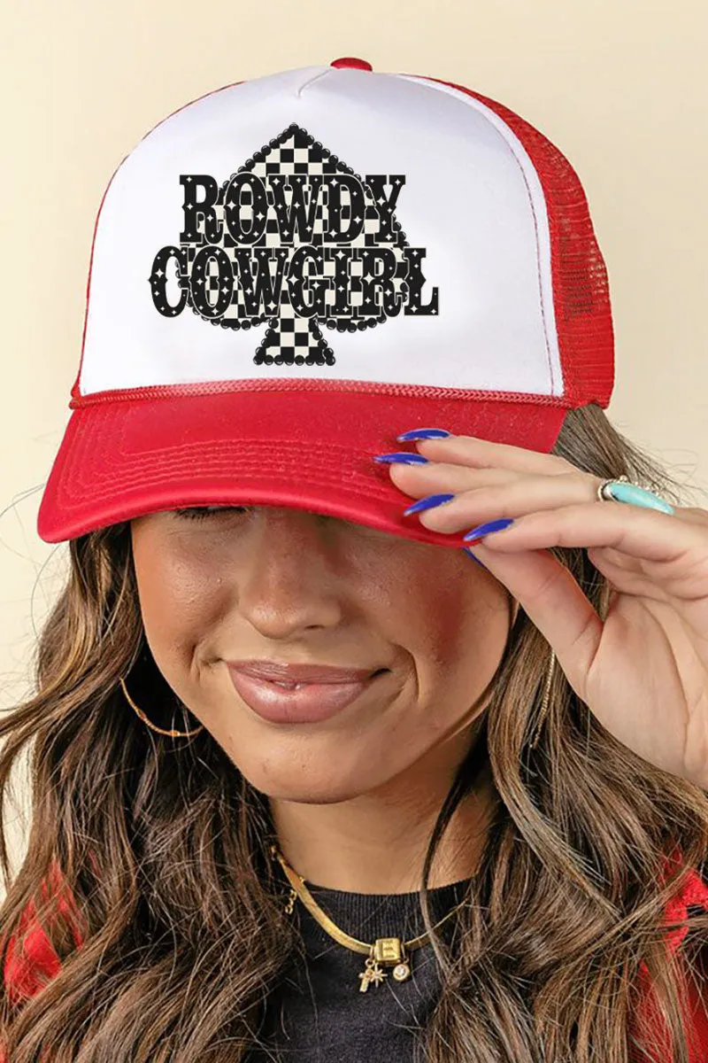 Rowdy Cowgirl Foam Mesh Back Trucker Cap