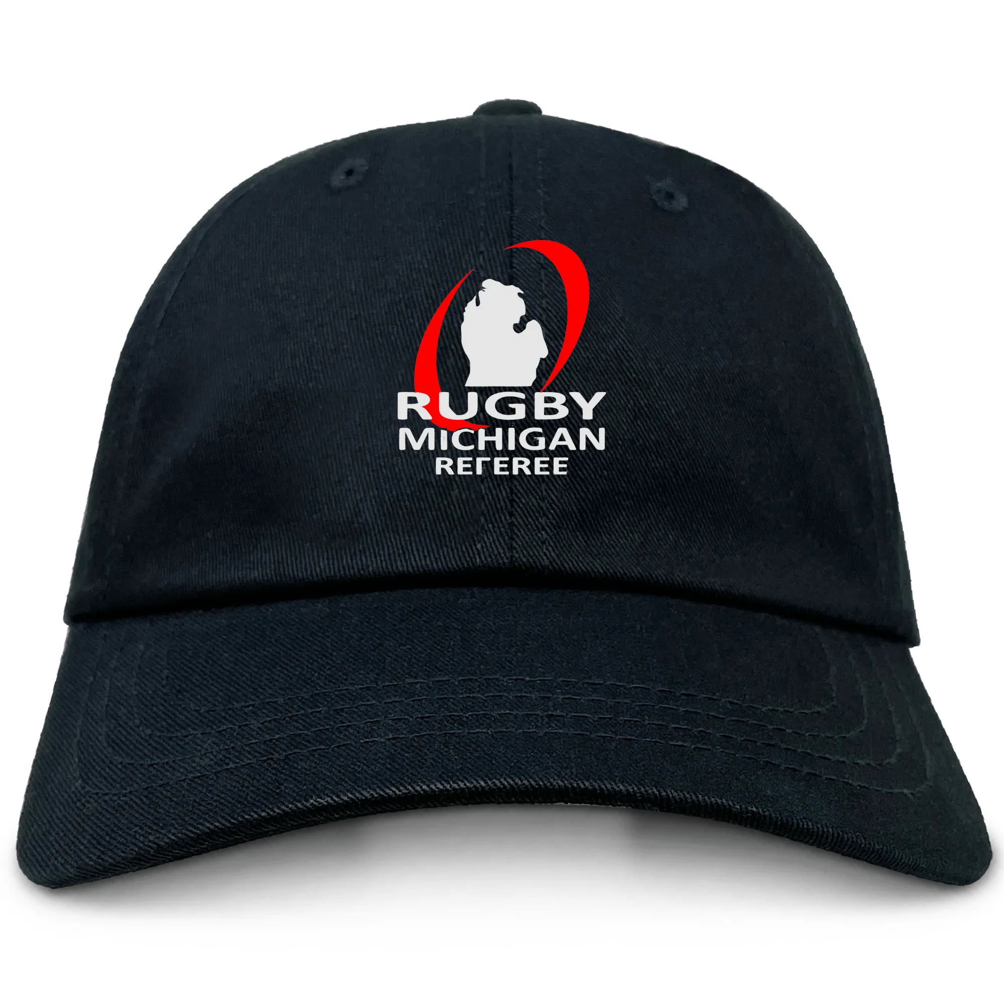 Rugby Michigan Referee Society Adult Low-Profile Cotton Twill Dad Cap