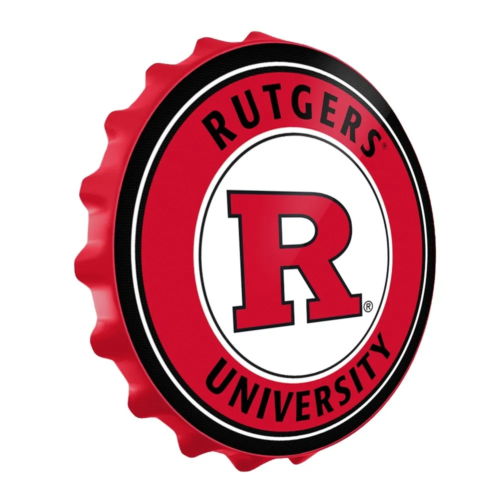 Rutgers Scarlet Knights: Bottle Cap Wall Sign