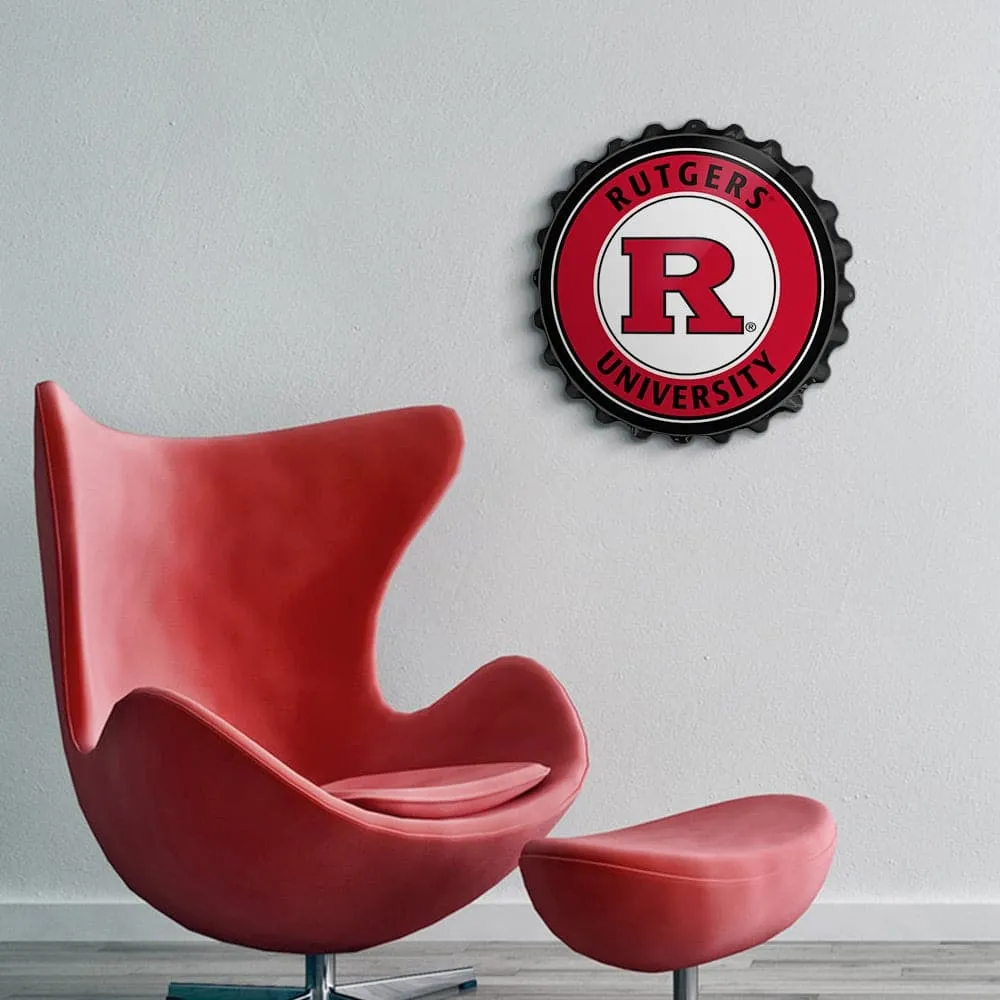 Rutgers Scarlet Knights: Bottle Cap Wall Sign