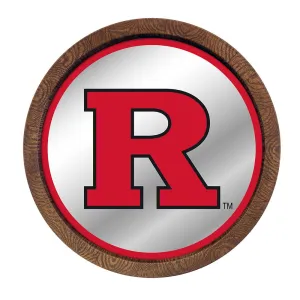 Rutgers Scarlet Knights: Mirrored Barrel Top Mirrored Wall Sign