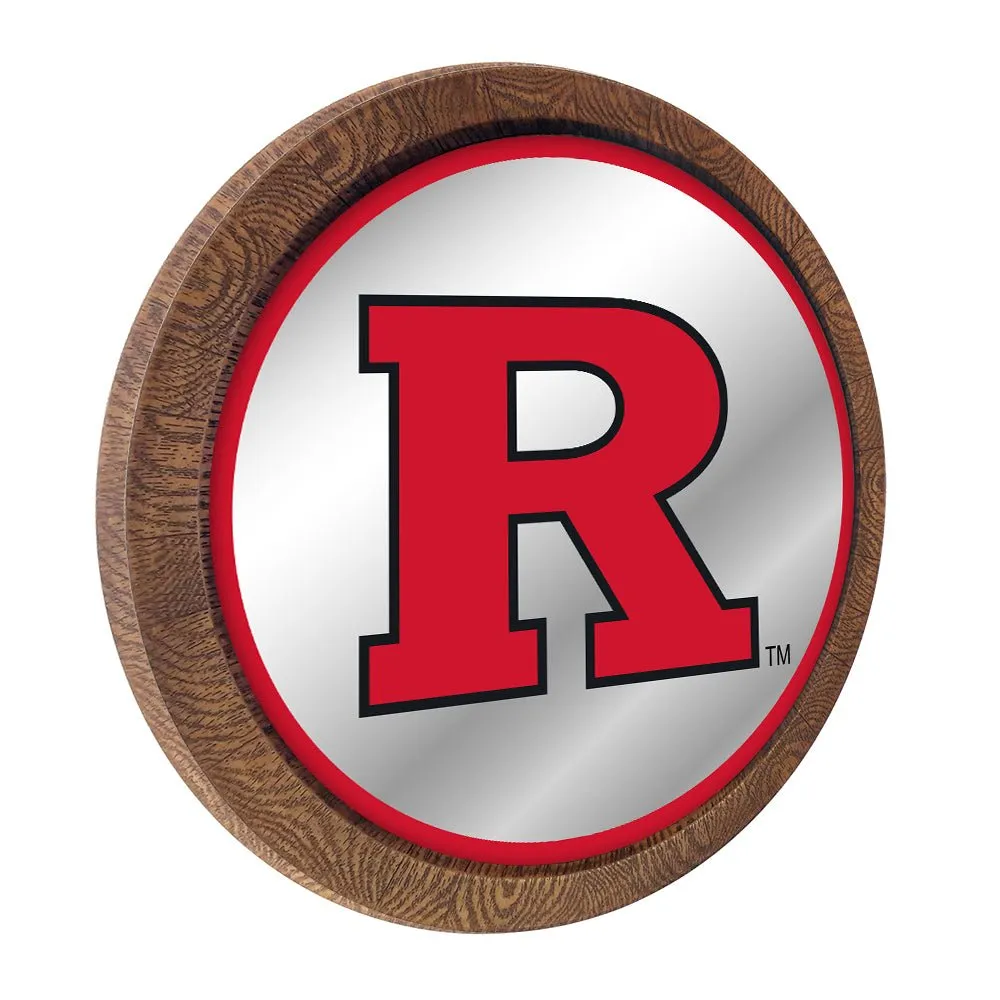 Rutgers Scarlet Knights: Mirrored Barrel Top Mirrored Wall Sign