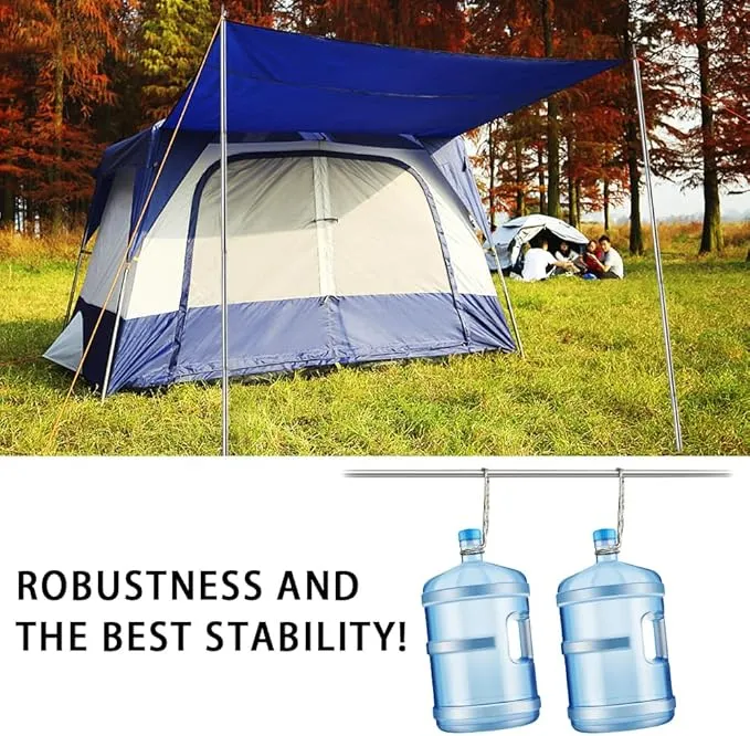 SANLIKE Tent Poles for Tarp, 6.6' Tarp Poles Set of 2, Tent Poles Replacement, Telescoping Pole, Canopy Poles, Camping Poles for Rooftop Tents, Trekking Pole Tent for Trailor, Rain Fly, Camper, Awning