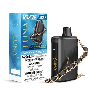 Sapphire Blue Razz Ice - KRAZE Luna 42K Disposable