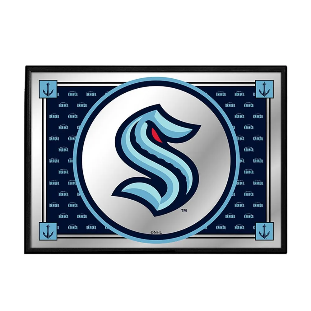 Seattle Kraken: Team Spirit - Framed Mirrored Wall Sign