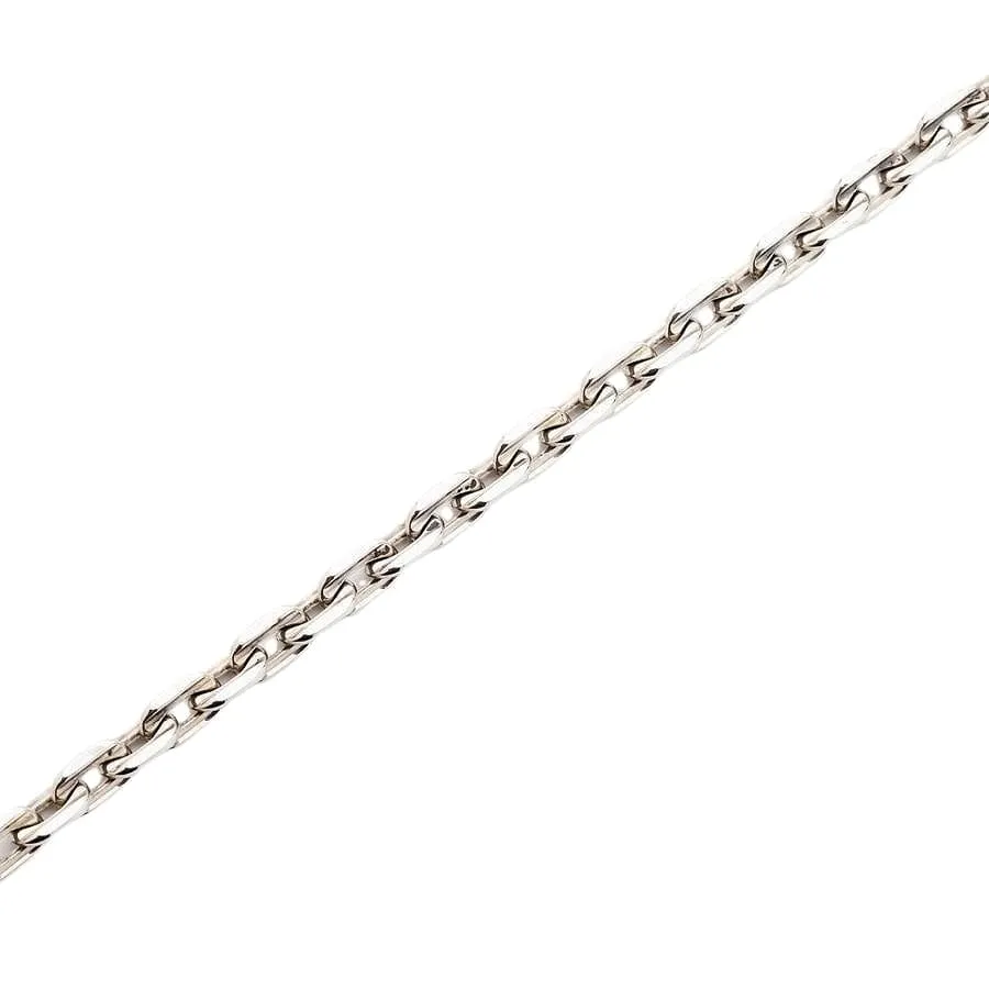 Skull T-Bar Sterling Silver Chain Necklace