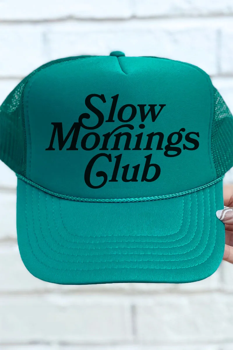 Slow Mornings Club Otto Jade Foam Front Trucker Hat