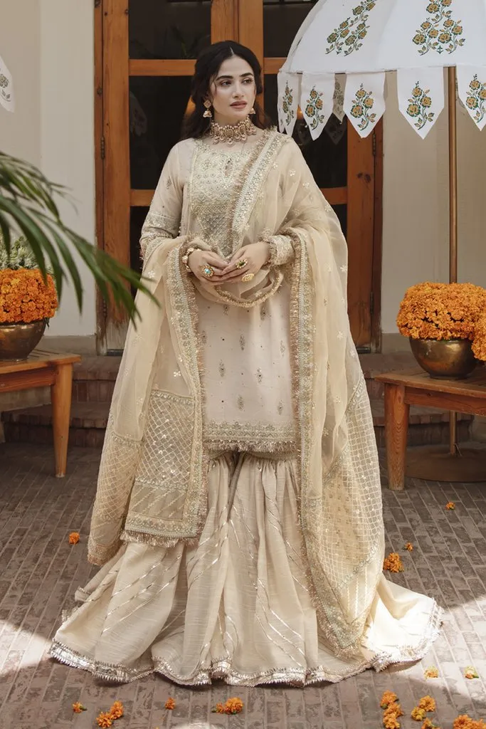 SM-07 | Qalamkar Shadmani Luxury Formals Collection 2021 | Unstitched Embroidered Organza Suits