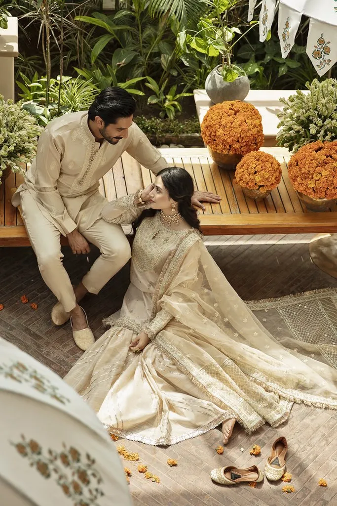 SM-07 | Qalamkar Shadmani Luxury Formals Collection 2021 | Unstitched Embroidered Organza Suits