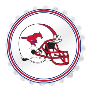 SMU Mustangs: Helmet - Bottle Cap Wall Sign