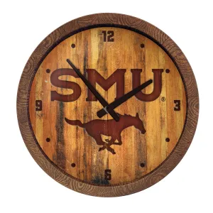 SMU Mustangs: SMU - Branded "Faux" Barrel Top Wall Clock