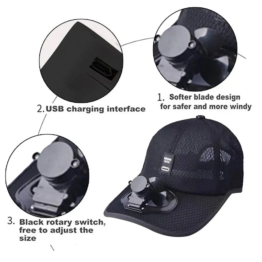Solar  Powered  Fan cap
