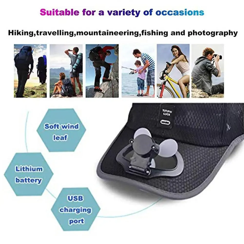 Solar  Powered  Fan cap